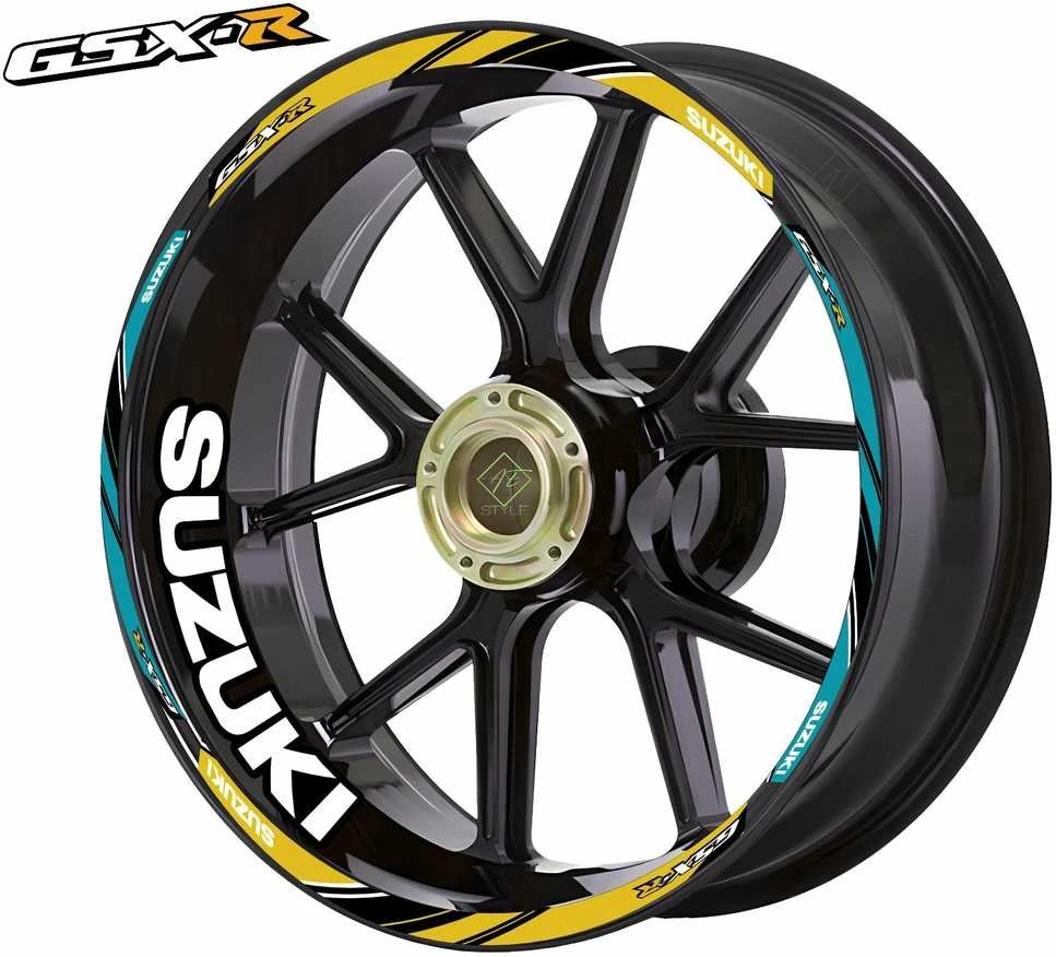 Suzuki motociklo ratlankių lipdukai – 20 vnt. rinkinys