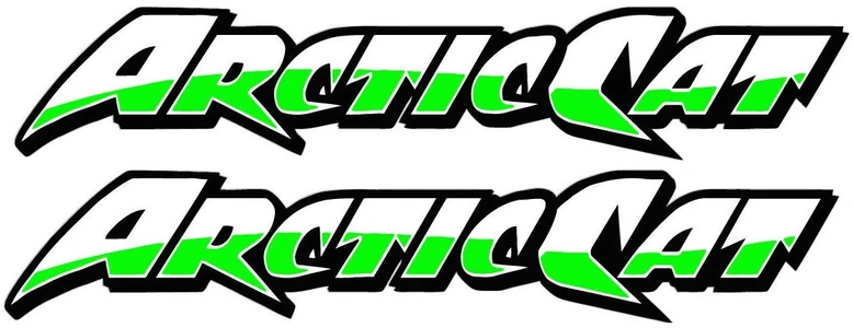 Technikos logotipo lipdukai Arctic Cat, pasvirusio šrifto, 2 vnt.