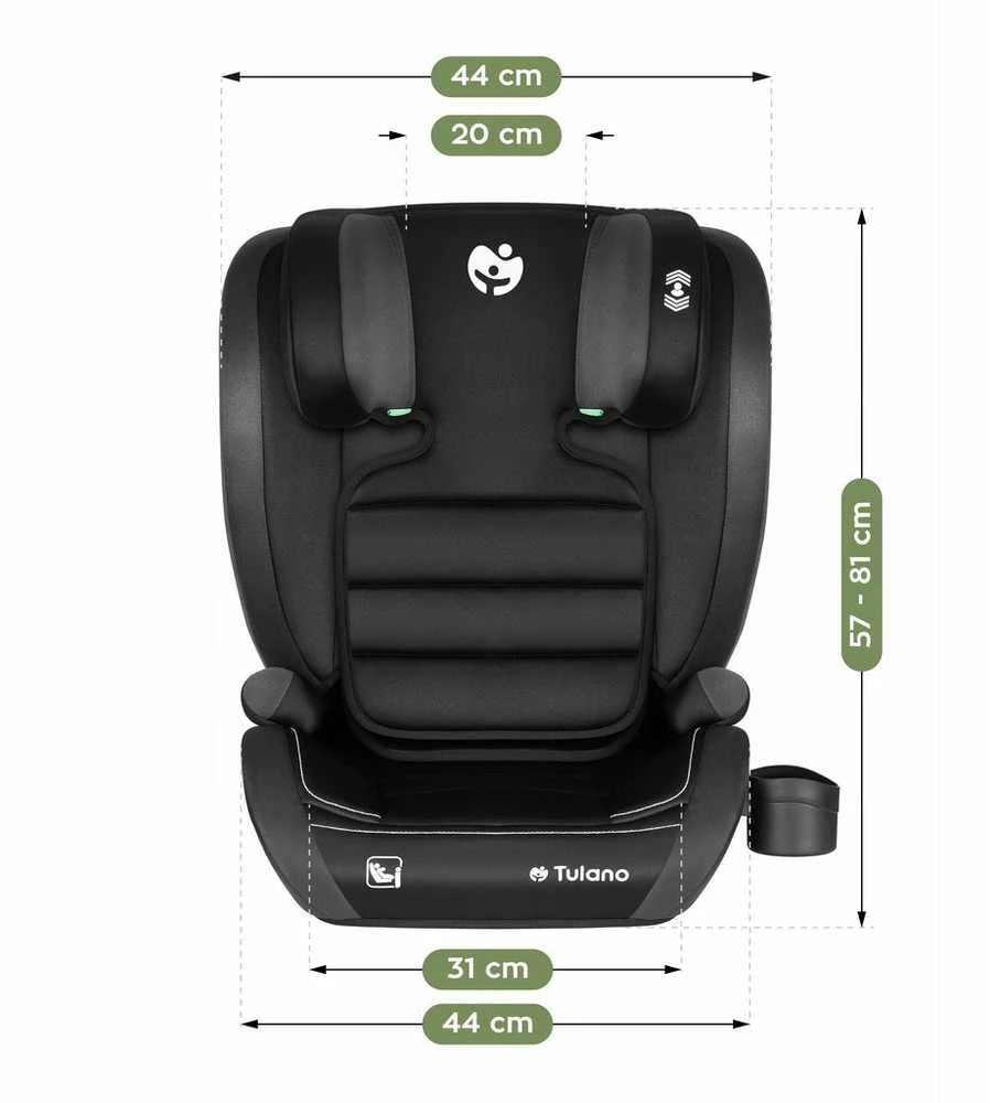 TULANO ISOFIX kėdutė 15-36 kg 100-150 cm