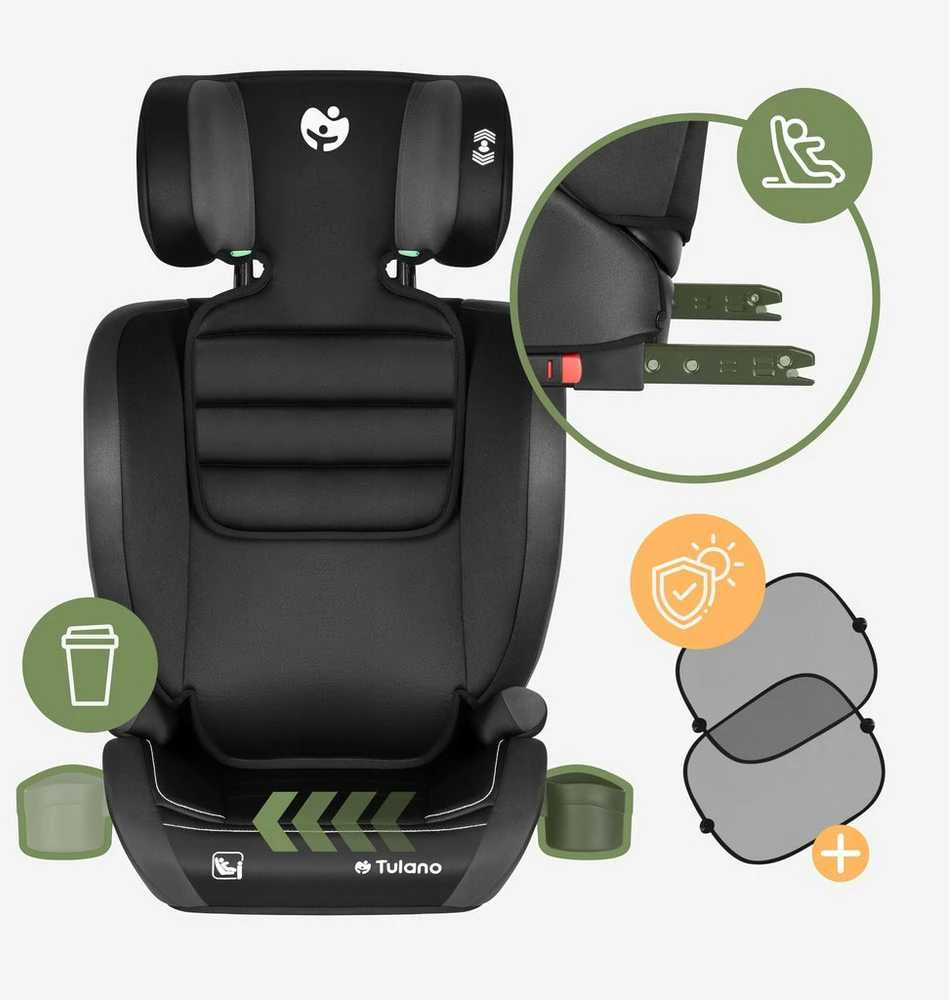 TULANO ISOFIX kėdutė 15-36 kg 100-150 cm