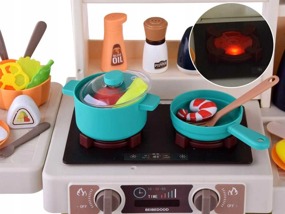 Virtuvės rinkinys su garų ir šviesos efektais – 63 vnt
