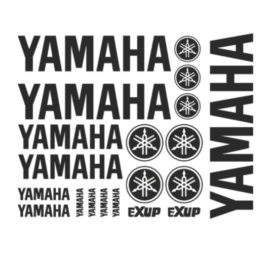 Yamaha Exup motociklo logotipo lipdukų rinkinys, vinilo lipdukai