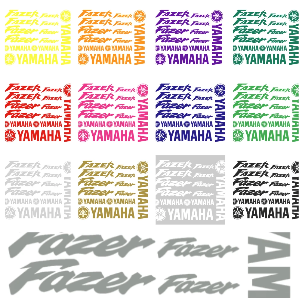 Yamaha FAZER motociklo logo lipdukų rinkinys, vinilo lipdukai