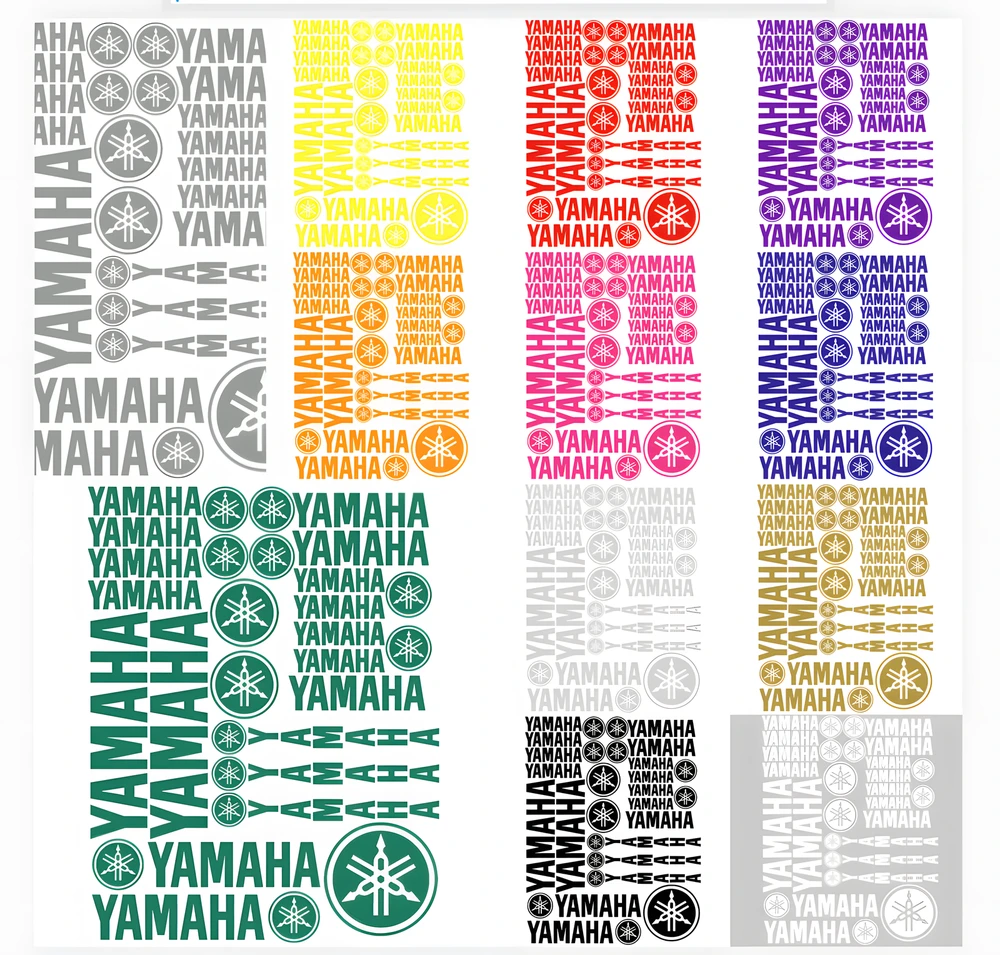 Yamaha logo lipdukų rinkinys, motociklo logotipo vinilo lipdukai