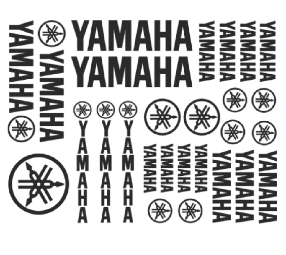 Yamaha motociklo logotipo lipdukų rinkinys, vinilo lipdukai