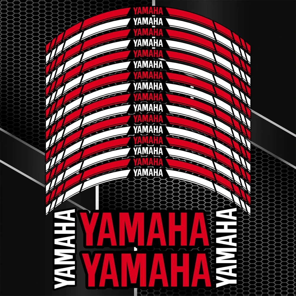 Yamaha motociklo ratlankių lipdukai rinkinukas