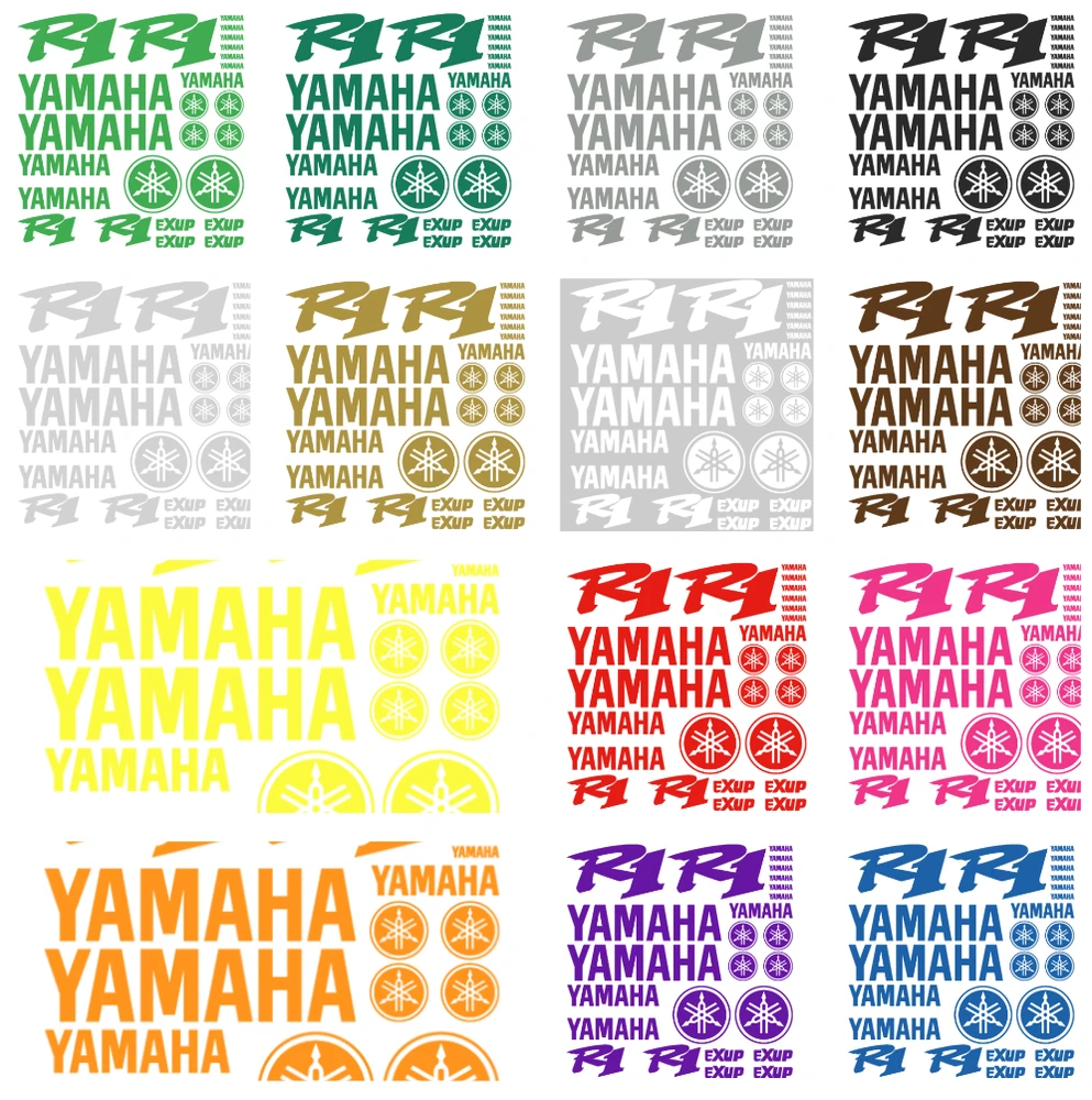 Yamaha R1 Exup motociklo logo lipdukų rinkinys, vinilo lipdukai
