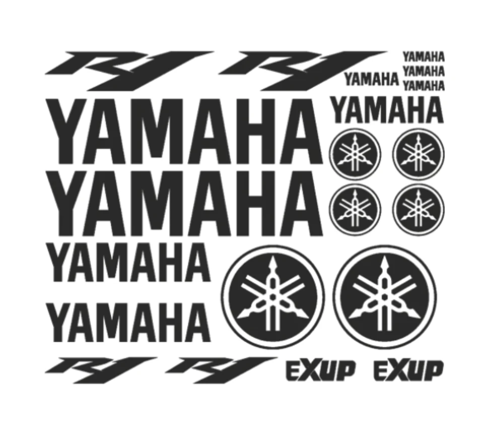 Yamaha R1 motociklo logotipo lipdukų rinkinys, vinilo lipdukai