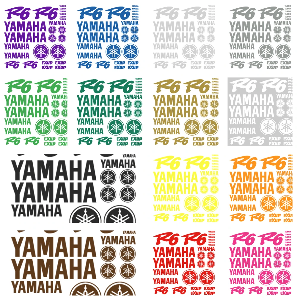Yamaha R6 Exup motociklo logotipo lipdukų rinkinys, vinilo lipdukai