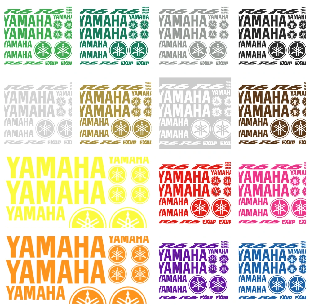 Yamaha R6 Exup motociklo logotipo lipdukų rinkinys, vinilo lipdukai