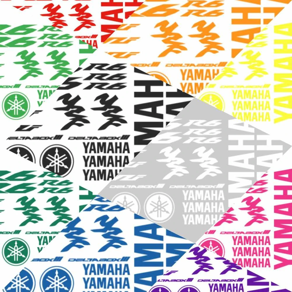 Yamaha YZF R6 Deltabox 3 lipdukų rinkinys motociklo logo, vinilo lipdukai