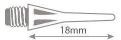 Softips Harrows Spare Micro Tip juoda/balta 30 vnt.