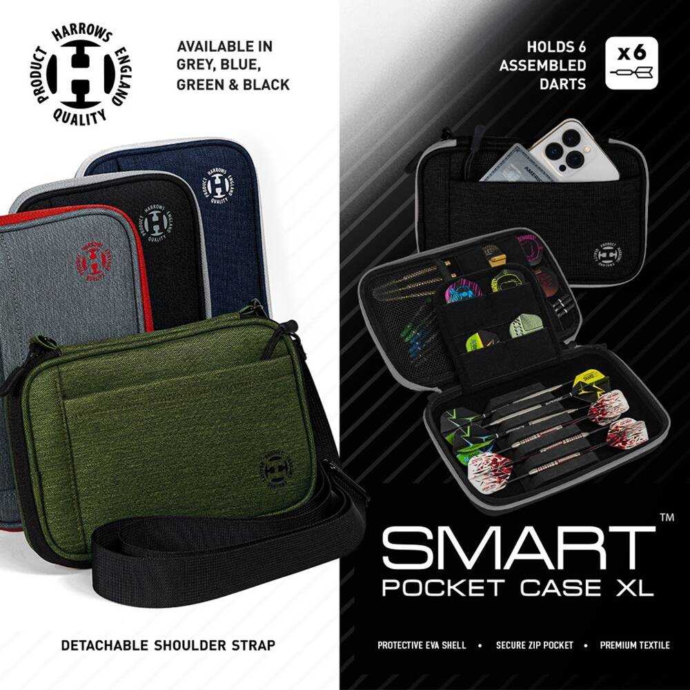 Harrows Smart Case 6 XL SmartcaseXL pilkos/juodos rodyklės dėklas