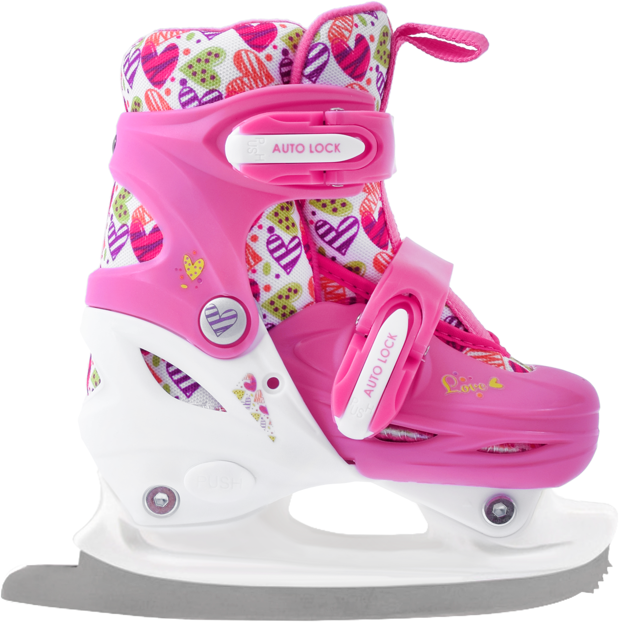 Riedučiai-ritučiai-pačiūžos reguliuojami Smj sport Combo Hearts 3in1 Led Jr HS-TNK-000011510