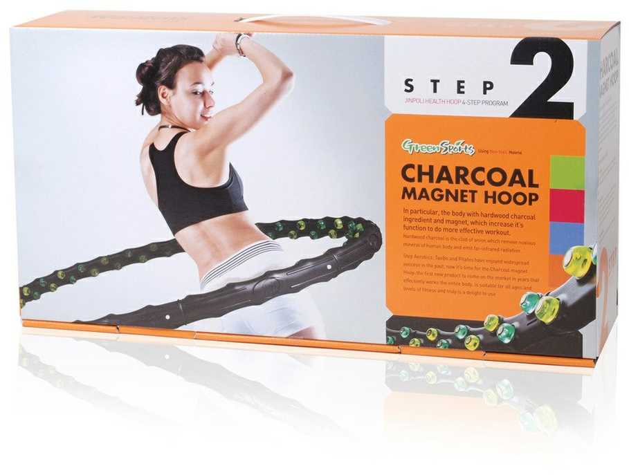Smj Masažuojantis gimnastikos lankas Jinpoli Charcoal Magnet Hoop (su magnetais)