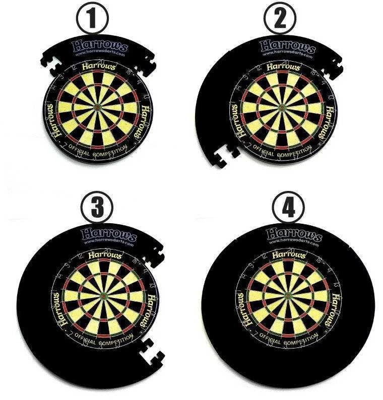 Harrows Sienos apsauga 4 PIECE DARTBOARD SURROUND 9671