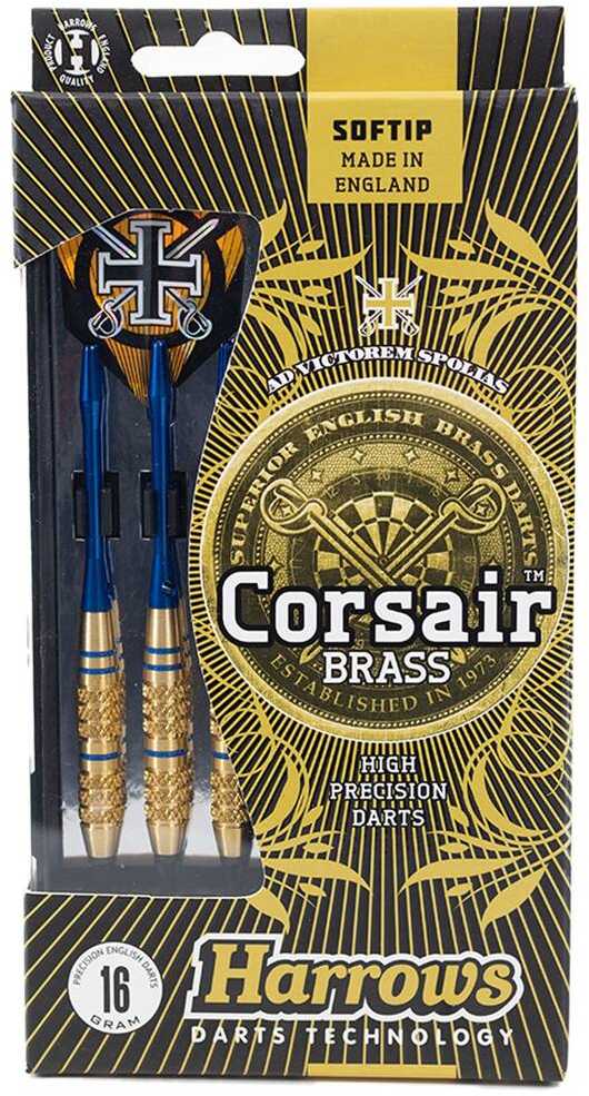 Harrows Akėčios Smiginis Akėčios Corsair Softip mėlyna 16 gK2