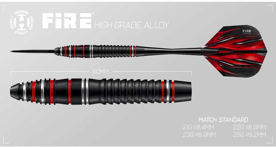 Harrows Akėčios Smignio Strėlytės Akėčios Fire High Grade Legoy Steeltip 21 g