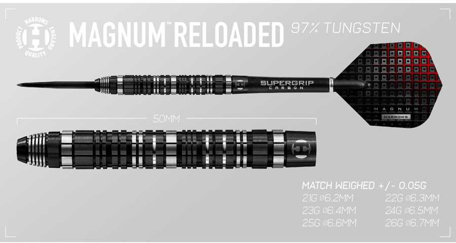 Darts Harrows Magnum Reloaded 97% Steeltip 26 g