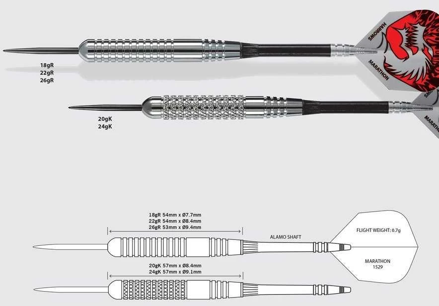 Harrows Darts Sidabrinis ARROWS 5178 3x18gR
