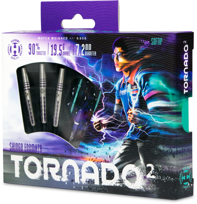 Harrows Tornado 2 Dartai 90% minkštas HS-TNK-000013351