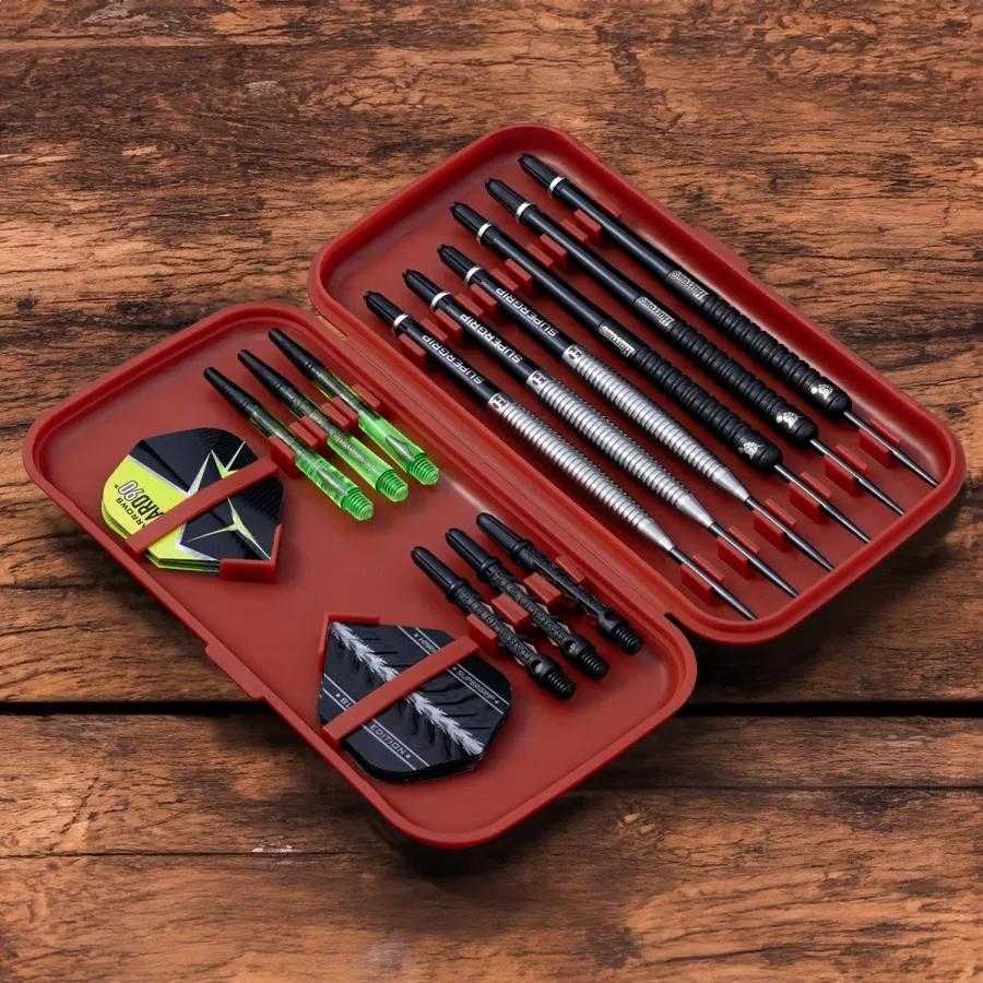 Harrows Slimcase 6 dėklas smigiams, raudonas