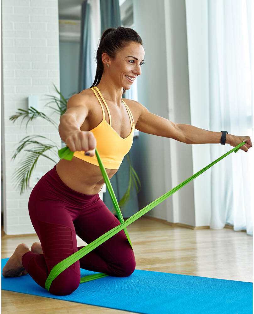 SMJ Sport fitnesas lengvo pasipriešinimo juosta 0.35 mm EX035
