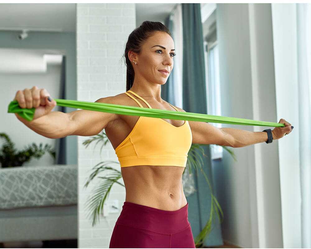 SMJ Sport fitnesas lengvo pasipriešinimo juosta 0.35 mm EX035