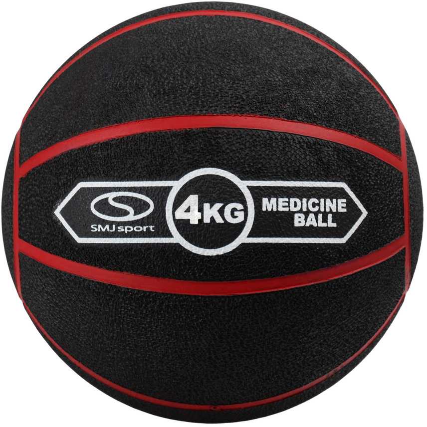 Medicinis kamuolys SMJ, 4kg, juodas-raudonas