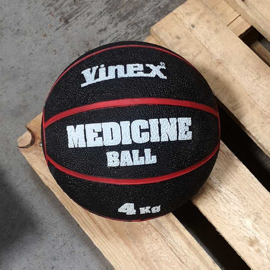Medicinis kamuolys SMJ, 4kg, juodas-raudonas