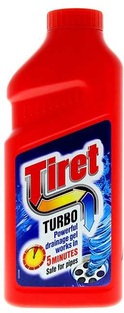 Kanalizacijos vamzdžių valiklis TIRET Turbo, 500 ml