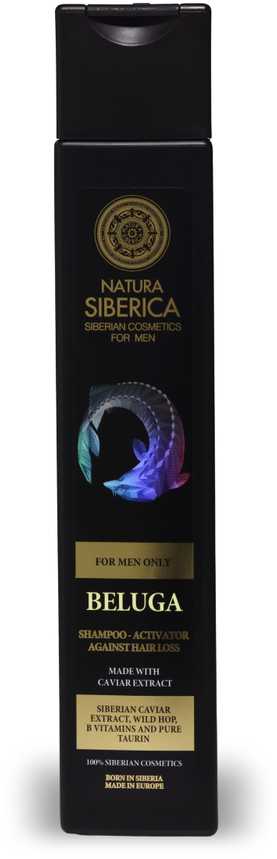 EUROBIO Natura Siberica Men šampūnas-aktyvatorius plaukų augimui, Beluga, 250 ml