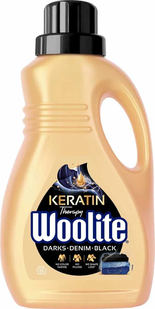 Skystasis skalbiklis WOOLITE DARKS DENIM Juodas, 0,9 l, 15sk.
