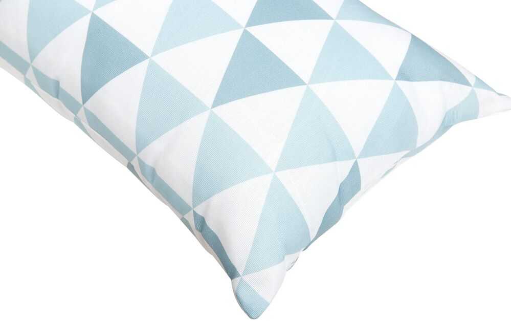Beliani 2 sodo pagalvių rinkinys TRIFOS Geometrinis raštas 40 x 70 cm Mėlynas