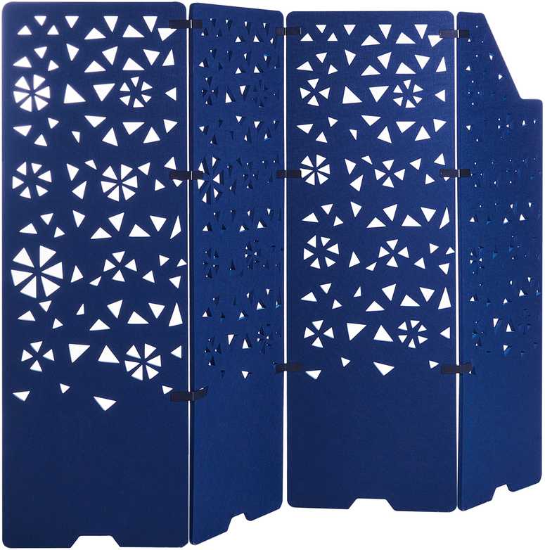 Beliani Biuro pertvara STARRY 240 × 180 cm, tamsiai mėlyna