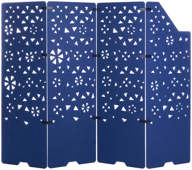 Beliani Biuro pertvara STARRY 240 × 180 cm, tamsiai mėlyna