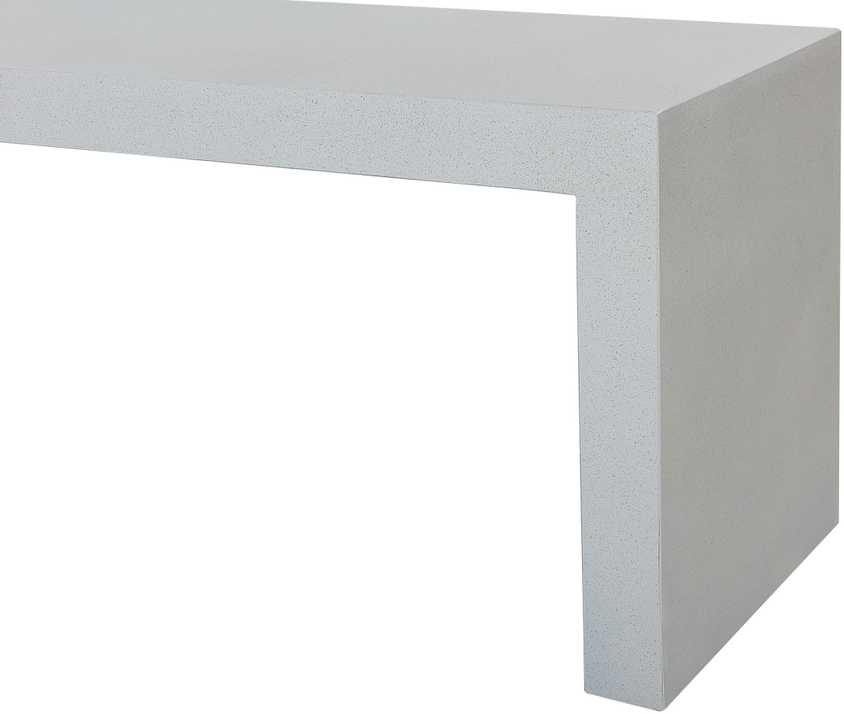 Beliani Sodo suolas TARANTO 150 cm betono imitacijos, baltas