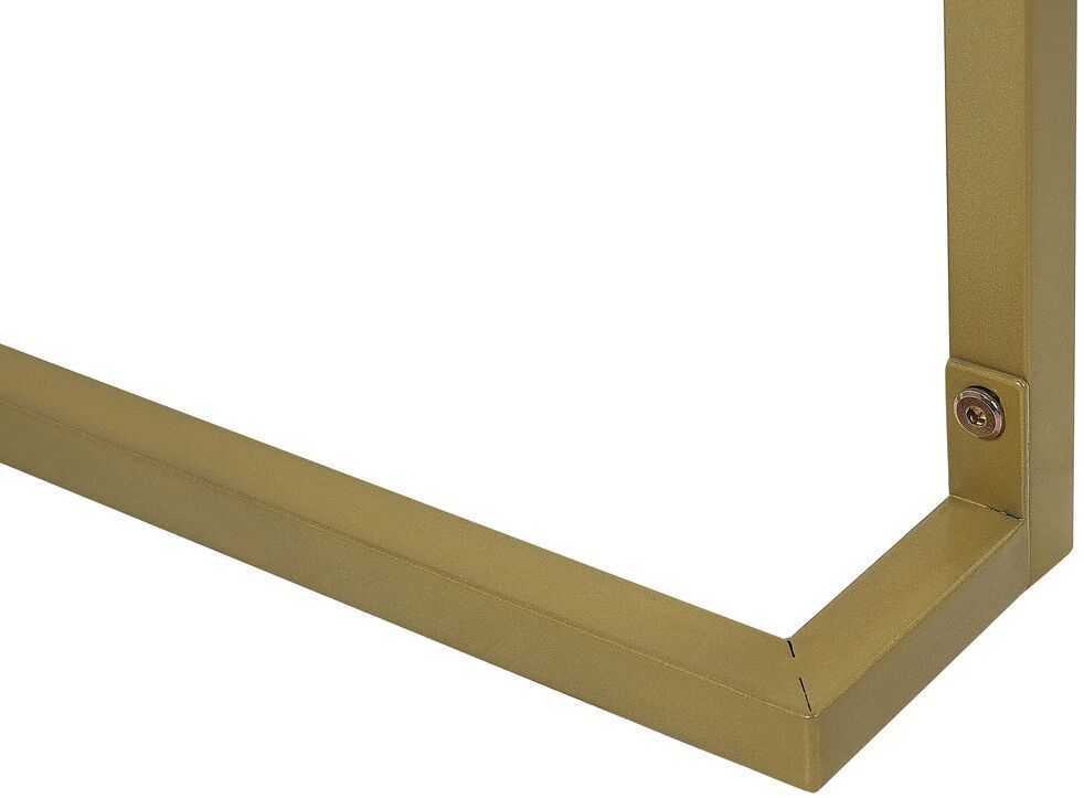 Beliani Konsolė WESTPORT balta/auksinė 115 cm 50 cm su stalčiais