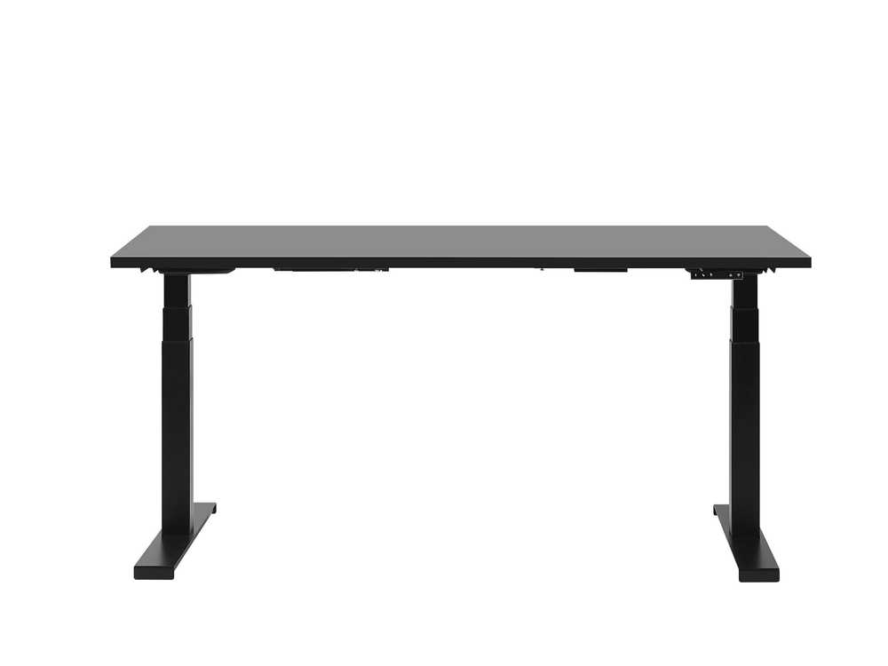 Beliani Elektriškai reguliuojamas stalas DESTIN II juodas 160 cm 72 cm