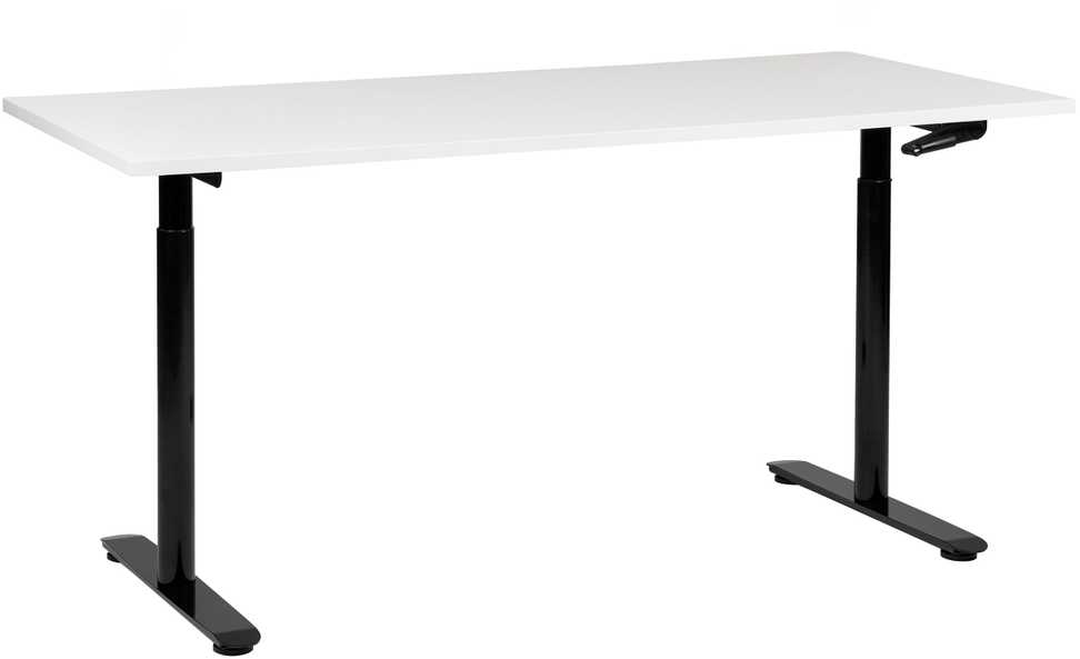 Beliani Rankiniu būdu reguliuojamas stalas DESTINAS, 160 cm, 72 cm, baltas ir juodas