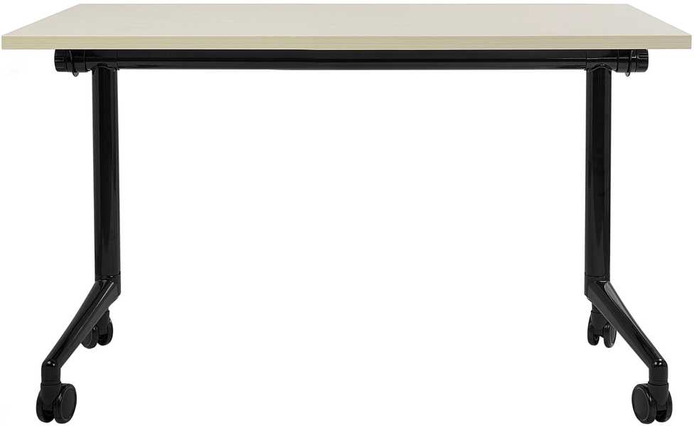 Beliani Sulankstomas rašomasis stalas CAVI, šviesiai rudas, 120 cm x 60 cm, su ratukais