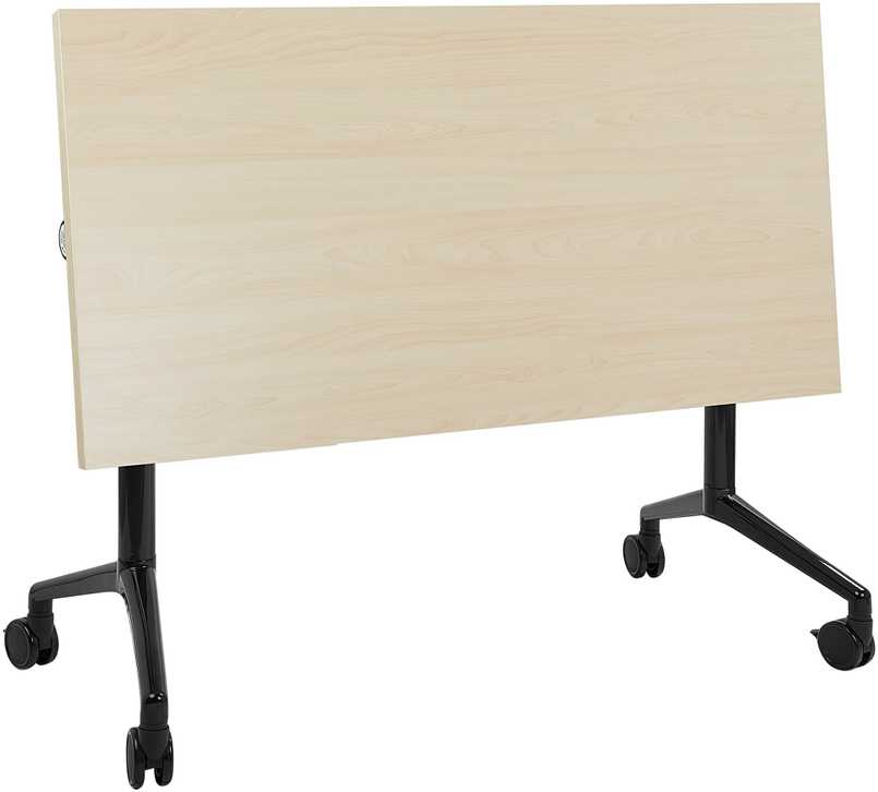 Beliani Sulankstomas rašomasis stalas CAVI, šviesiai rudas, 120 cm x 60 cm, su ratukais