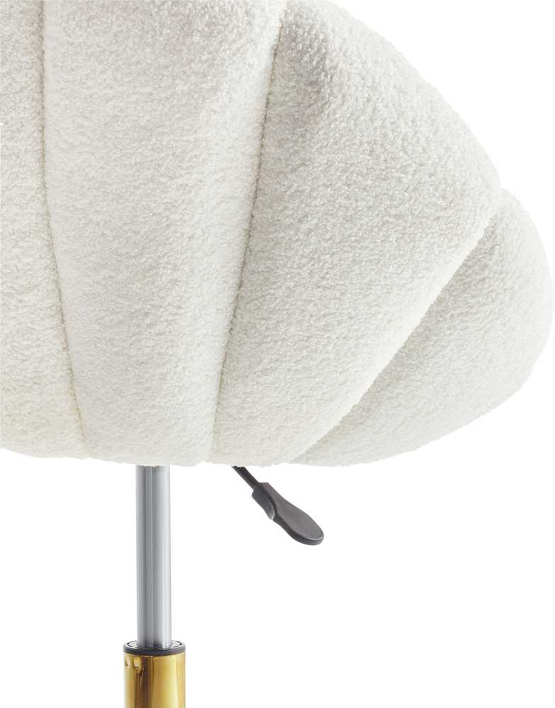 Beliani Biuro kėdė ANNABELLE Boucle Balta