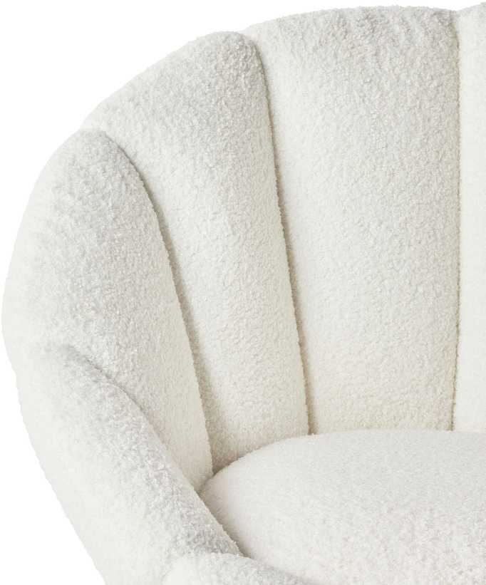 Beliani Biuro kėdė ANNABELLE Boucle Balta