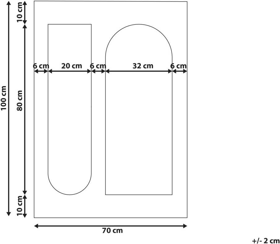 Beliani Sieninis veidrodis MARCIGNY 70 cm 100 cm Boucle, kreminės spalvos
