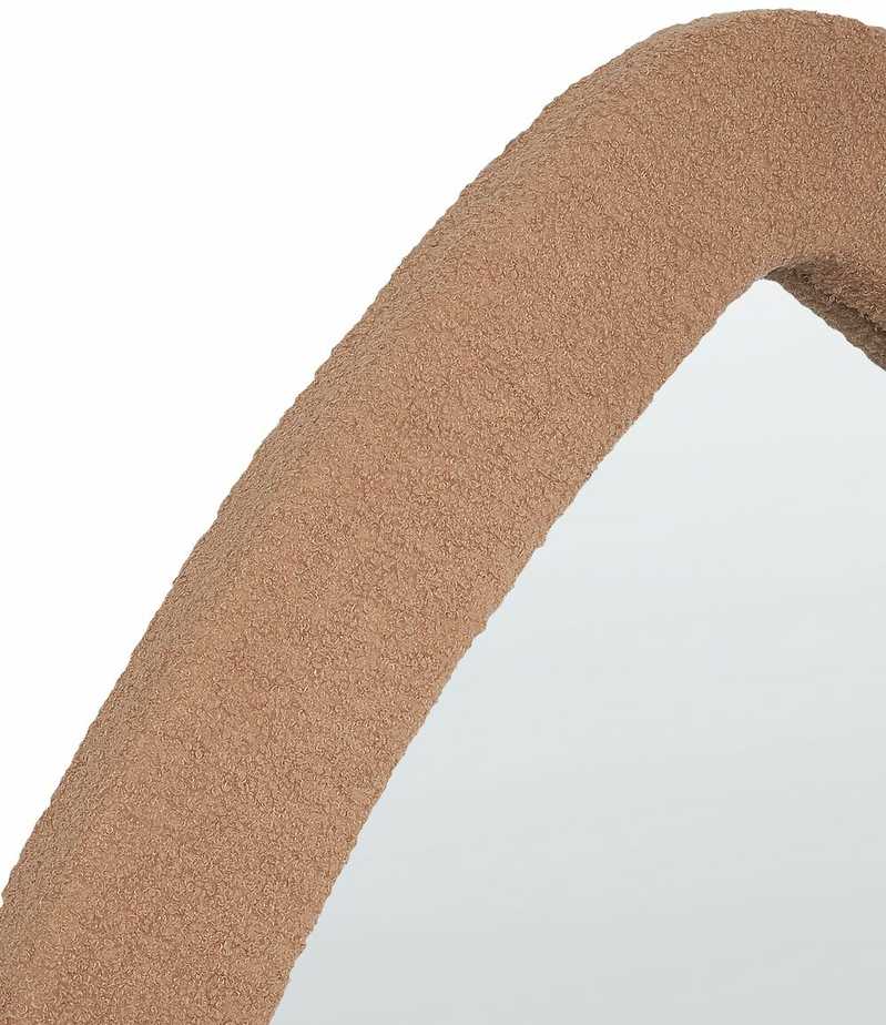 Beliani Sieninis veidrodis EPIRY 79 cm 80 cm Boucle šviesiai rudas