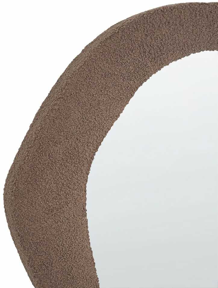 Beliani Sieninis veidrodis BLISMES 79x80 cm, boucle, rudas