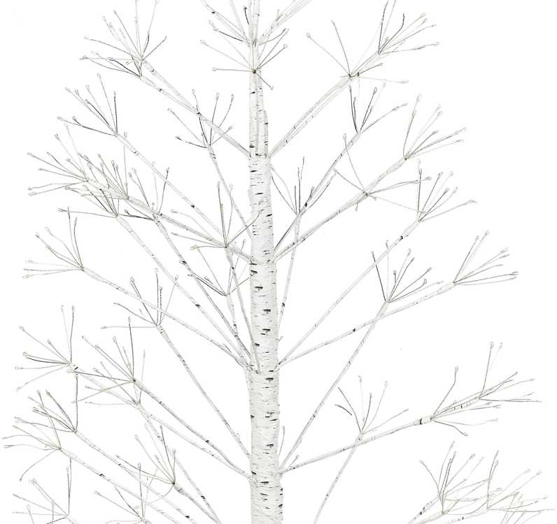 Beliani LED sodo dekoracija ALBIONI medelis 180 cm baltas