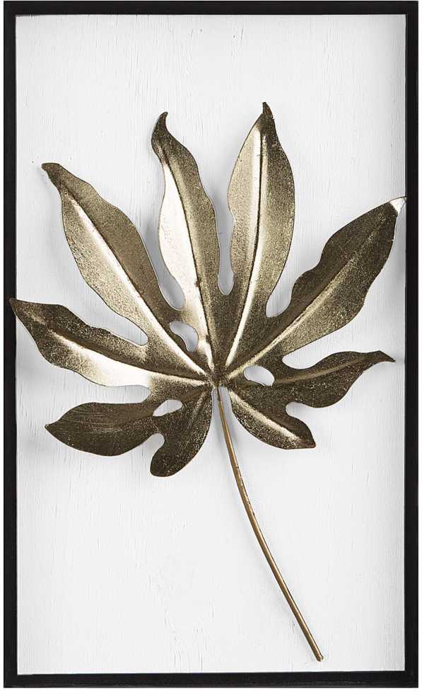 Beliani Sieninis dekoras CURIUM Lapas, metalinis, 50 cm, spalvotas