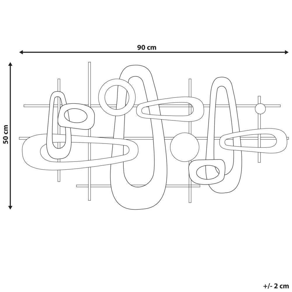 Beliani Sieninis dekoras MANGANESE Metalinis 50 cm auksinis
